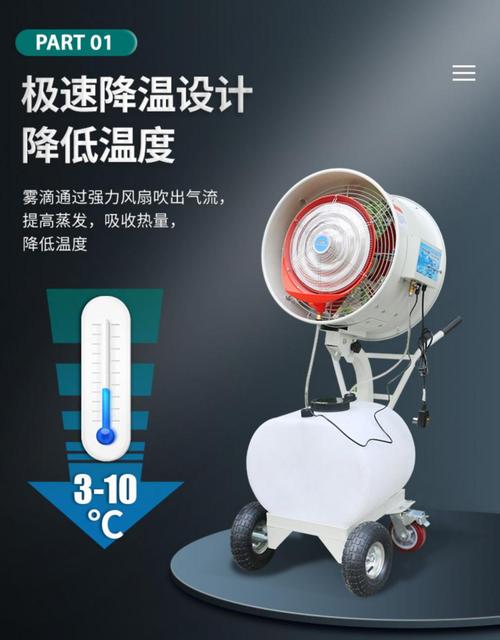 工业离心加湿器大功率大型加湿机降温除尘车间工厂喷雾移动加湿器标努